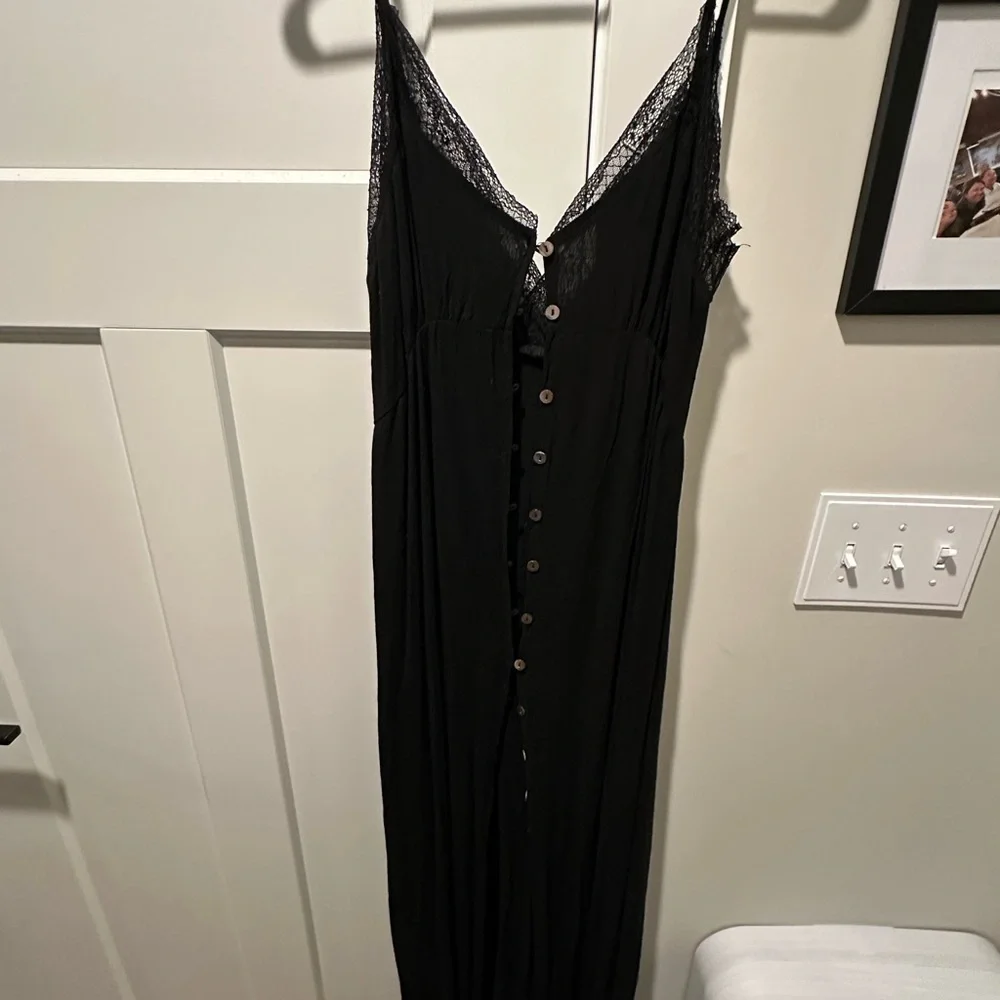 SHEIN Black Maxi Dress with Lace Trim - Picture 2 of 6